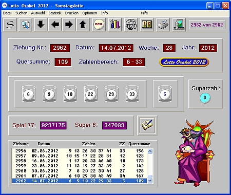 Lotto Orakel 2012 Screenshot