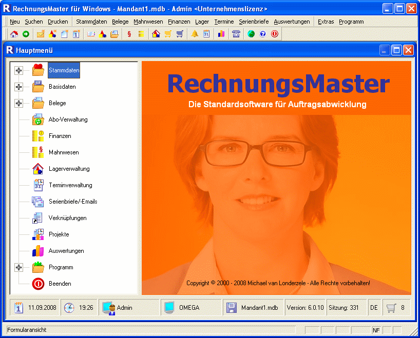 RechnungsMaster Screenshot
