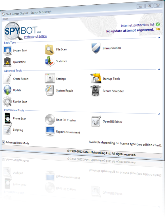 Spybot 2 - Search & Destroy Screenshot