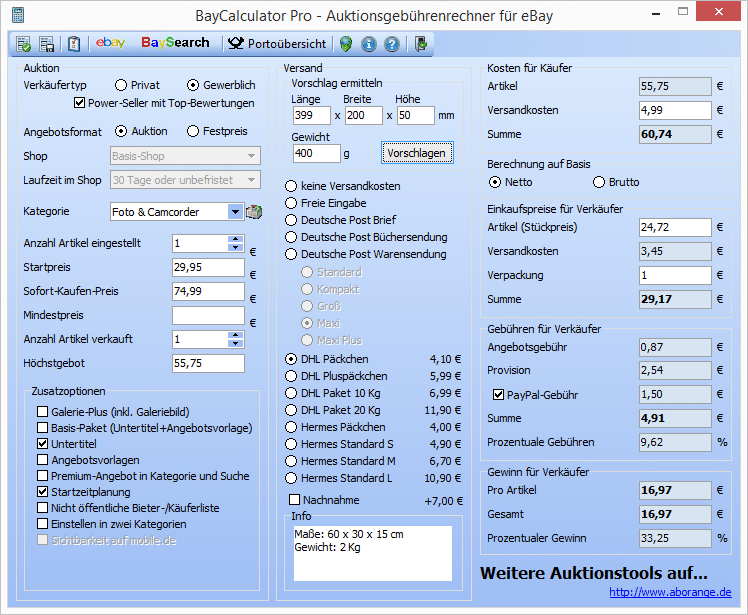 BayCalculator Screenshot