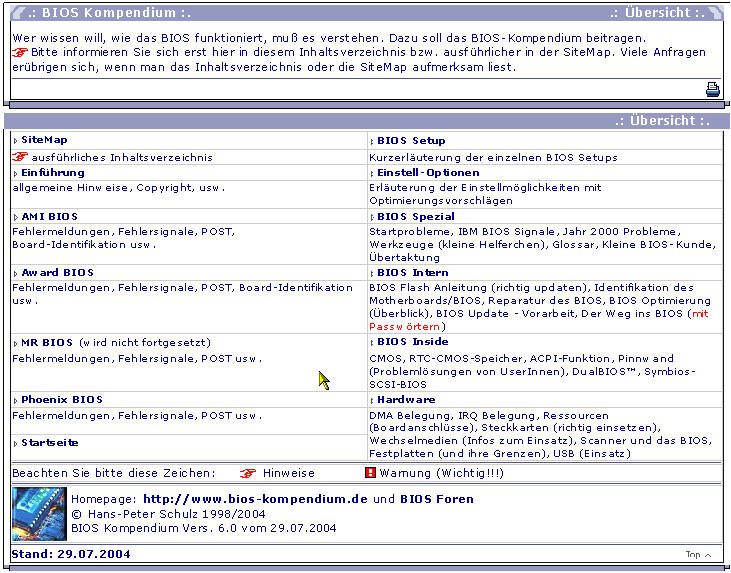 BIOS Kompendium Screenshot