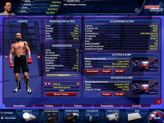 Boxsport Manager Screenshot