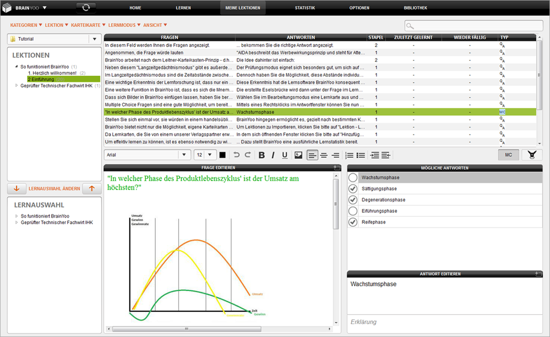 Vokabeltrainer BrainYoo Screenshot