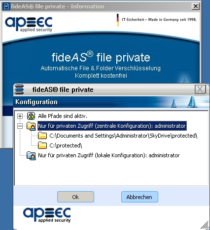 fideAS file private Screenshot
