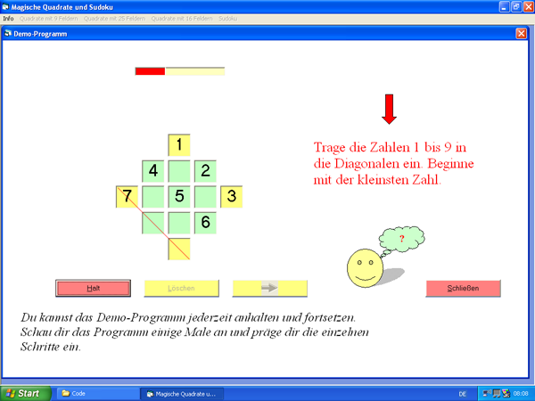 Magische Quadrate und Sudoku Screenshot