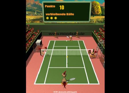 Moorhuhn Tennis Screenshot