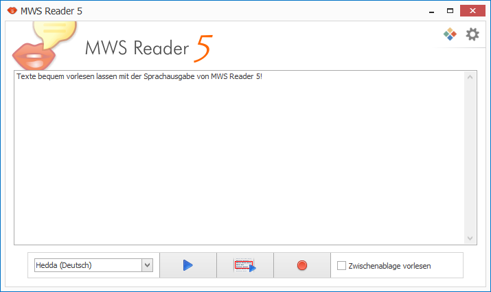 MWS Reader Screenshot