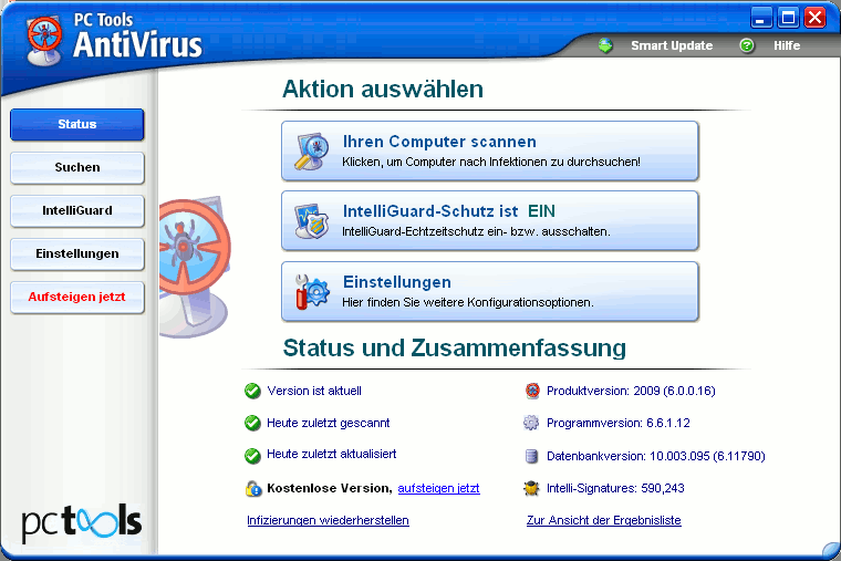 PC Tools AntiVirus Screenshot
