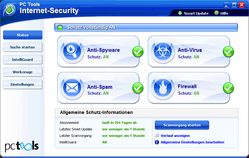 PC Tools Internet Security Screenshot