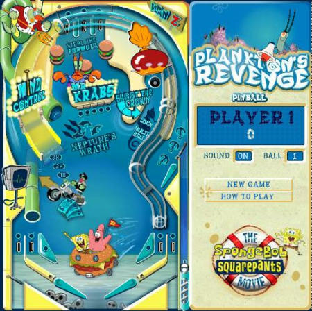 Plankton`s Revenge Pinball Screenshot Plankton`s Revenge Pinball Screenshot