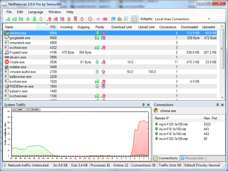 NetBalancer Screenshot