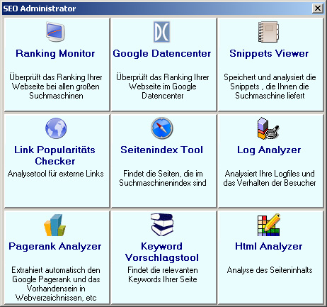 SEO Administrator Screenshot