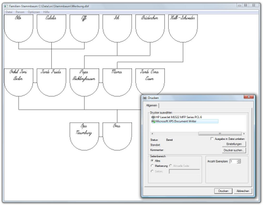 Stammbaum Screenshot