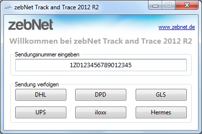 Track and Trace Screenshot